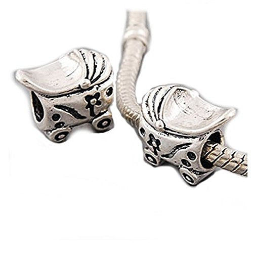 Baby Stroller Carriage Charm European Bead Compatible for Most European Snake Chain Bracelet - Sexy Sparkles Fashion Jewelry