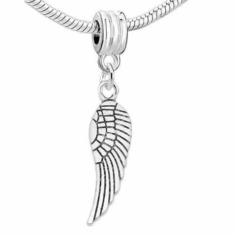 Angel Wing Charm Dangle Spacer European Bead Compatible for Most European Snake Chain Bracelet - Sexy Sparkles Fashion Jewelry - 2