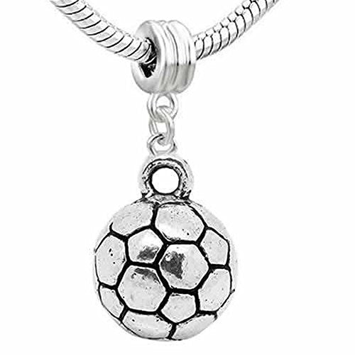Football Charm Dangle European Bead Compatible for Most European Snake Chain Bracelet - Sexy Sparkles Fashion Jewelry - 1
