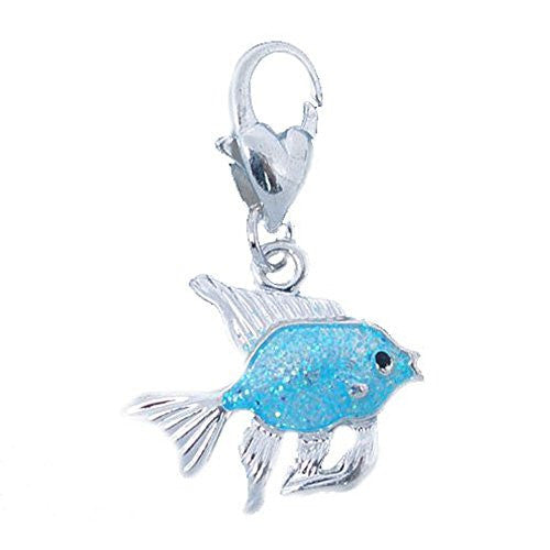 Fish Clip on Pendant for European Jewelry w/ Lobster Clasp - Sexy Sparkles Fashion Jewelry - 1