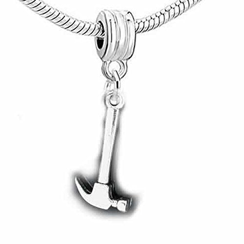 Hammer Dangle Spacer European Bead Compatible for Most European Snake Chain Bracelet - Sexy Sparkles Fashion Jewelry - 1