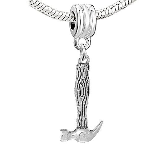 Work Tools Hammer European Bead Compatible for Most European Snake Chain Bracelet