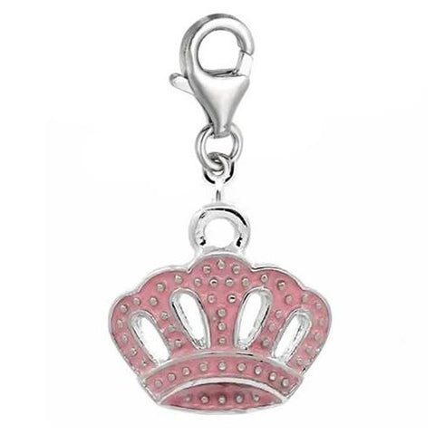 Princess Crown Bead Pendant for European Clip on Charm Jewelry w/ Lobster Clasp - Sexy Sparkles Fashion Jewelry - 2