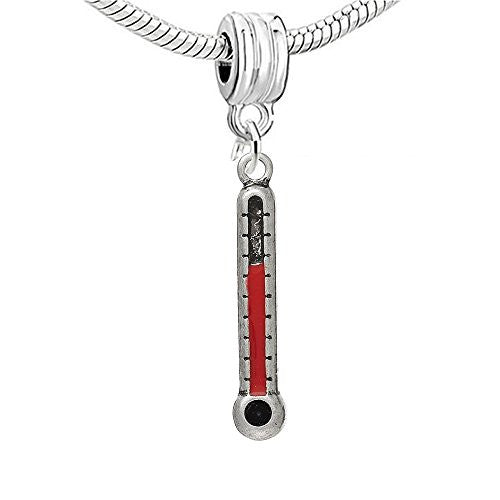 Nurse Thermometer Dangling Clip on Pendant Charm for Bracelet or Necklace - Sexy Sparkles Fashion Jewelry