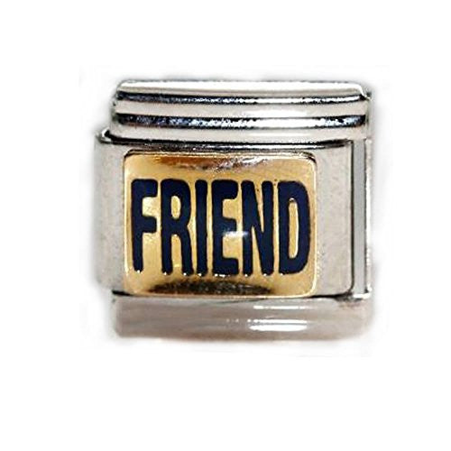 Friend Italian Link Bracelet Charm - Sexy Sparkles Fashion Jewelry - 1