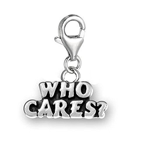 Who Cares Dangle Pendant for European Clip on Charm Jewelry w/ Lobster Clasp - Sexy Sparkles Fashion Jewelry
