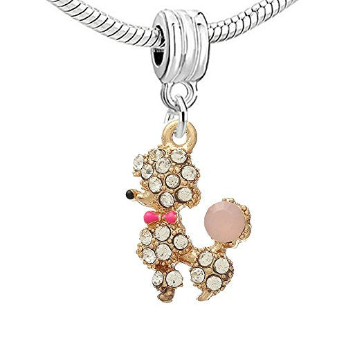 Poodle Dog Spacer European Bead Compatible for Most European Snake Chain Bracelet - Sexy Sparkles Fashion Jewelry