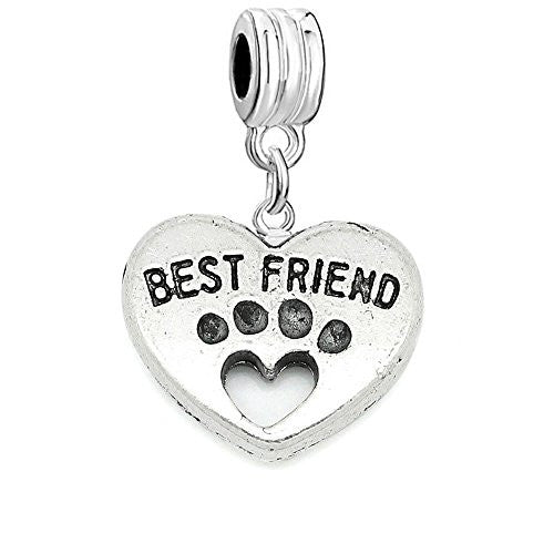 Best Friends Heart Charm Bead - Sexy Sparkles Fashion Jewelry