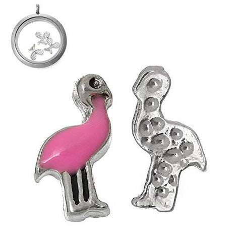 Floating Charms for Glass Living Memory Locket Pendant and Stainless Steel Back Plate (''Bird Floating Charm) - Sexy Sparkles Fashion Jewelry - 2