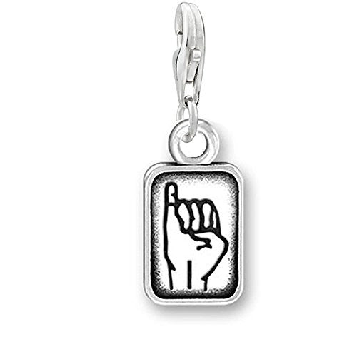 Sign Language Charm Pendant for Bracelets or Necklaces "I"