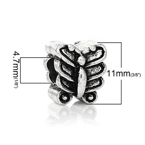 Butterfly European European Bead Compatible for Most European Snake Chain Charm Bracelet - Sexy Sparkles Fashion Jewelry - 3