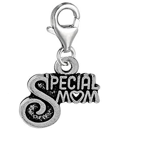 Special Mom Clip on Pendant Charm for Bracelet or Necklace - Sexy Sparkles Fashion Jewelry