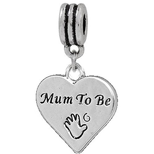 Mum to Be Dangle European Bead Compatible for Most European Snake Chain Charm Bracelet - Sexy Sparkles Fashion Jewelry