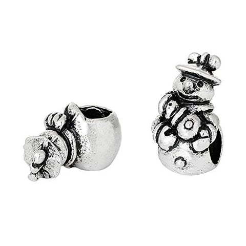Christmas Snowman Bead Compatible for Most European Snake Chain Bracelet - Sexy Sparkles Fashion Jewelry - 2