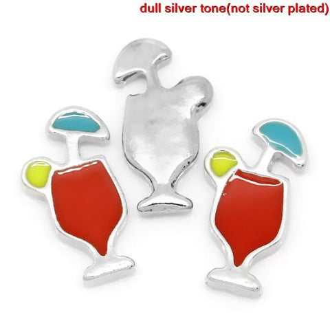 Martini Glass Floating Charms For Glass Living Memory Lockets - Sexy Sparkles Fashion Jewelry - 3