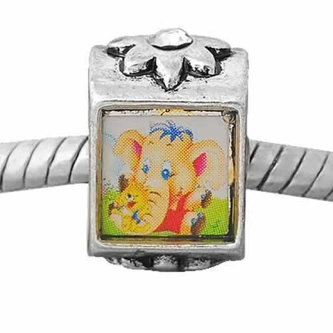 Elephant and Tiger Charm Spacer for Snake Chain Charm Bracelet - Sexy Sparkles Fashion Jewelry - 2
