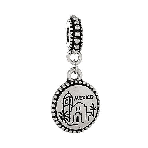 State Charm Bead Spacer (Mexico)Spacer Bead for European Snake Chain Charm Bracelet - Sexy Sparkles Fashion Jewelry - 1