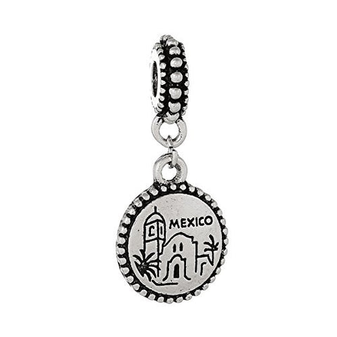 State Charm Bead Spacer (Mexico)Spacer Bead for European Snake Chain Charm Bracelet - Sexy Sparkles Fashion Jewelry - 1