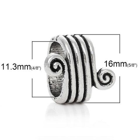 Charm Beads for Leather Bracelet/watch Bands or Wrist Bands (Stripe Pattern) - Sexy Sparkles Fashion Jewelry - 2