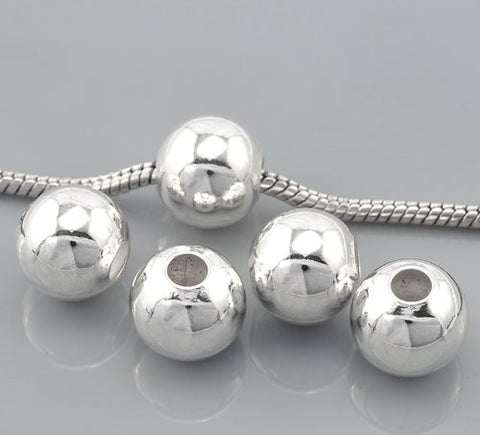 Smooth Ball Bead European Bead Compatible for Most European Snake Chain Charm Bracelet - Sexy Sparkles Fashion Jewelry - 3
