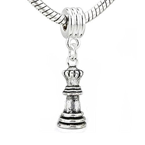 3D Queen Chess Charm Dangle Bead Spacer For Snake Chain Charm Bracelet - Sexy Sparkles Fashion Jewelry