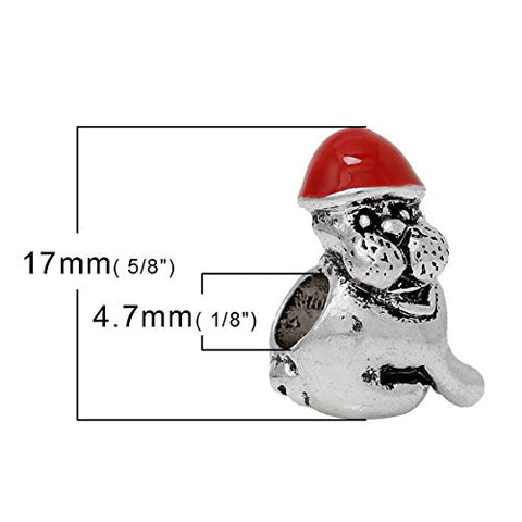 Christmas Dog Charm Bead for European Snake Chain Charm Bracelet - Sexy Sparkles Fashion Jewelry - 2