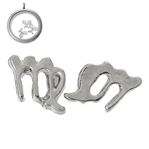 Floating Charms for Glass Living Memory Locket Pendant and Stainless Steel Back Plate (Virgo Floating Charm) - Sexy Sparkles Fashion Jewelry - 2