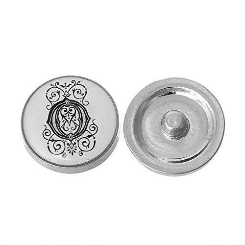 Alphabet Letter O Chunk Snap Button or Pendant Fits Snaps Chunk Bracelet - Sexy Sparkles Fashion Jewelry - 1