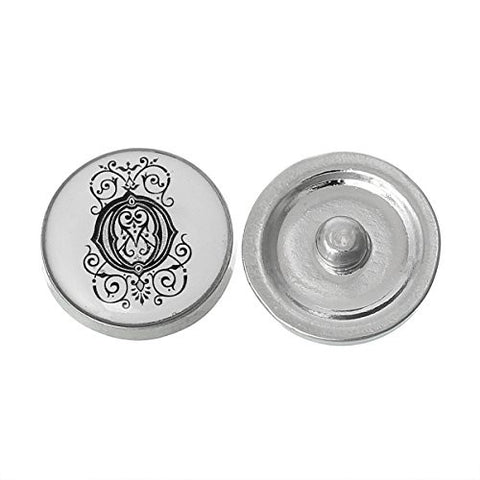 Alphabet Letter O Chunk Snap Button or Pendant Fits Snaps Chunk Bracelet - Sexy Sparkles Fashion Jewelry - 1