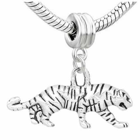 Walking Tiger Charm Dangle European Bead Compatible for Most European Snake Chain Bracelet - Sexy Sparkles Fashion Jewelry - 2