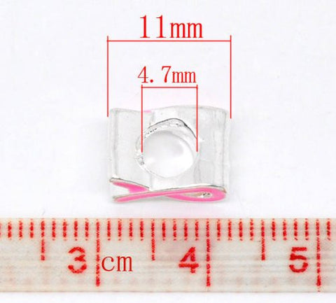 Pink Ribbon Awarness European Bead Compatible for Most European Snake Chain Bracelet - Sexy Sparkles Fashion Jewelry - 3