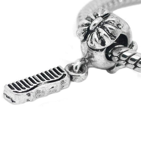 Comb with Flower Pattern European Bead Compatible for Most European Snake Chain Bracelet - Sexy Sparkles Fashion Jewelry - 4
