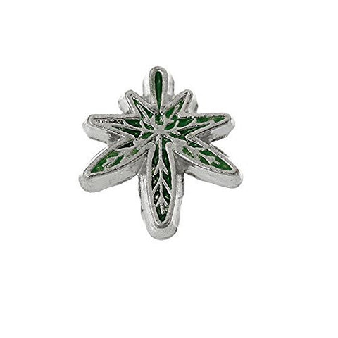 Floating Charms for Glass Living Memory Locket Pendant and Stainless Steel Back Plate (Leaf Floating Charm) - Sexy Sparkles Fashion Jewelry - 1