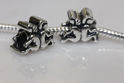 Boy and Girl Sitting Back to Back European Bead Compatible for Most European Snake Chain Bracelet - Sexy Sparkles Fashion Jewelry - 2