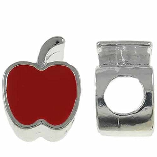 Apple Charm Bead Spacers For Snake Chain Charm Bracelet - Sexy Sparkles Fashion Jewelry