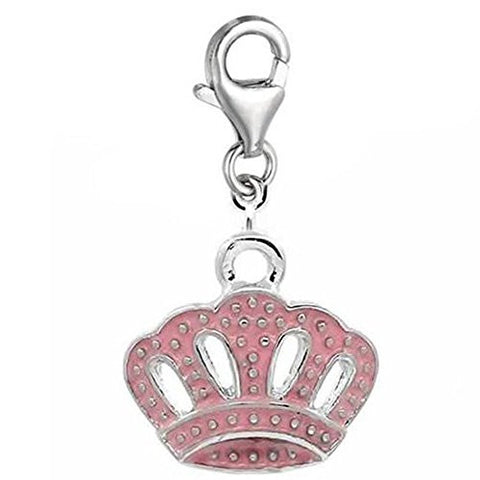 Princess Crown Bead Pendant for European Clip on Charm Jewelry w/ Lobster Clasp - Sexy Sparkles Fashion Jewelry - 1