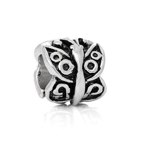 Butterfly on Charm Fits All Snake Chain Brand Charm Bracelet - Sexy Sparkles Fashion Jewelry - 1