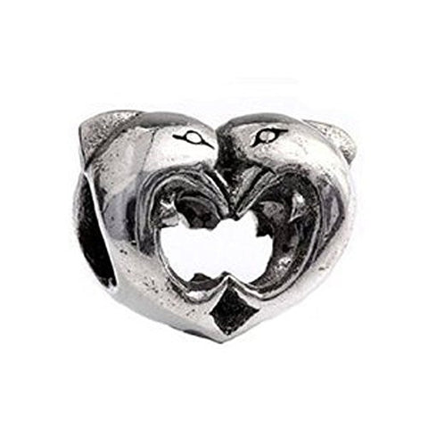 Dolphin Bead Spacer European Bead Compatible for Most European Snake Chain Charm Bracelet - Sexy Sparkles Fashion Jewelry - 1