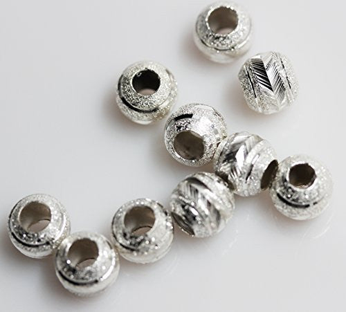 Ten (10) Stardust Spacer Beads for Snake Chain Charm Bracelet - Sexy Sparkles Fashion Jewelry - 3