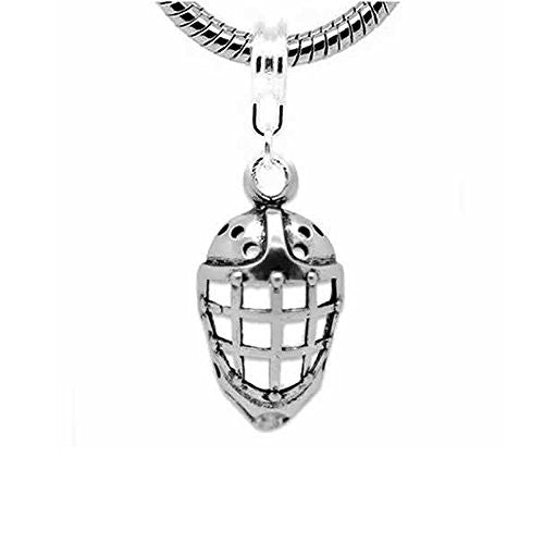 Hockey Helmet Charm Dangle Bead Spacer For Snake Chain Charm Bracelet - Sexy Sparkles Fashion Jewelry