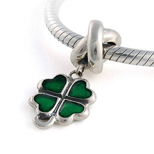 Four Leaf Clover Charm Bead For snake charm Bracelet - Sexy Sparkles Fashion Jewelry - 1