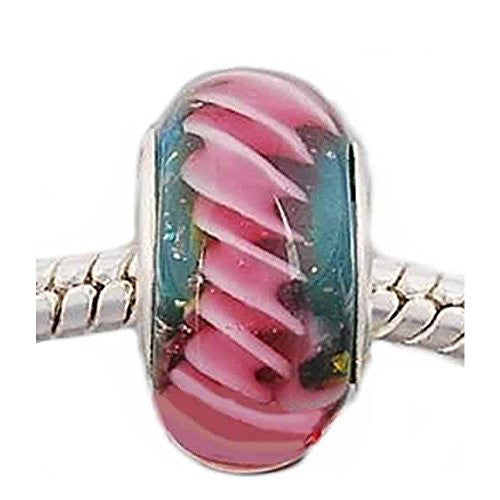 Troll Style Swirl Design in Murano Glass Charm European Bead Compatible for Most European Snake Chain Bracelet - Sexy Sparkles Fashion Jewelry