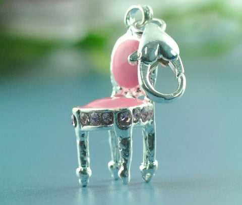 Princess Chair Clip on Charm Pendant for European Charm Jewelry w/ Lobster Clasp - Sexy Sparkles Fashion Jewelry - 2