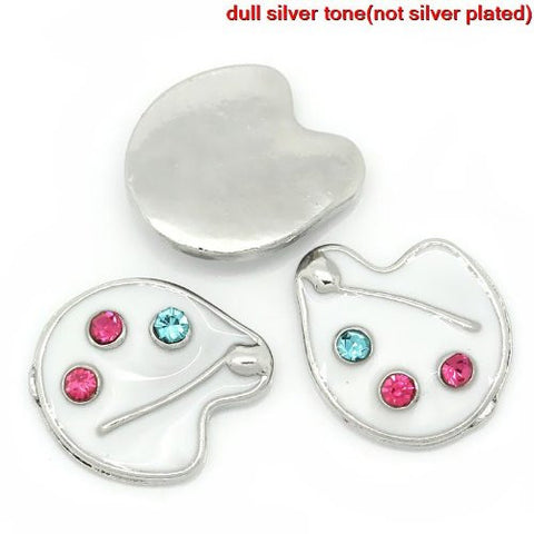 Painter Pallette Floating Charms For Glass Living Memory Lockets - Sexy Sparkles Fashion Jewelry - 3