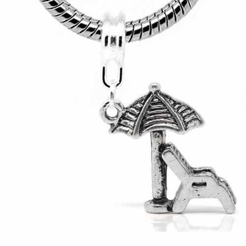 Beach Chair Charm Dangle Bead Spacer for Snake Chain Charm Bracelet - Sexy Sparkles Fashion Jewelry - 2