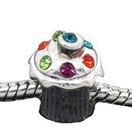 Cupcake European Bead Compatible for Most European Snake Chain Bracelet - Sexy Sparkles Fashion Jewelry - 1