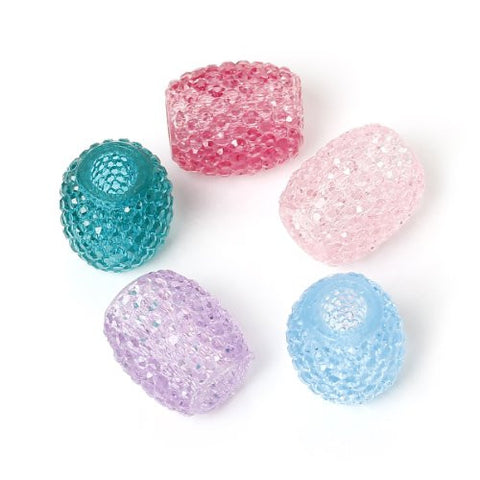 5 Mixed Glitter Resin Charm Beads - Sexy Sparkles Fashion Jewelry - 2
