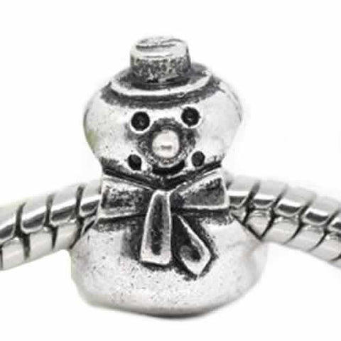 Snowman Spacer Beads for Snake Chain Charm Bracelet - Sexy Sparkles Fashion Jewelry - 4