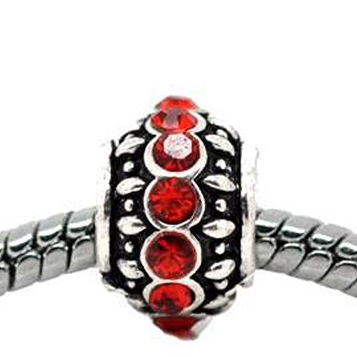 Birthstone  Charm European Bead Compatible for Most European Snake Chain Bracelet