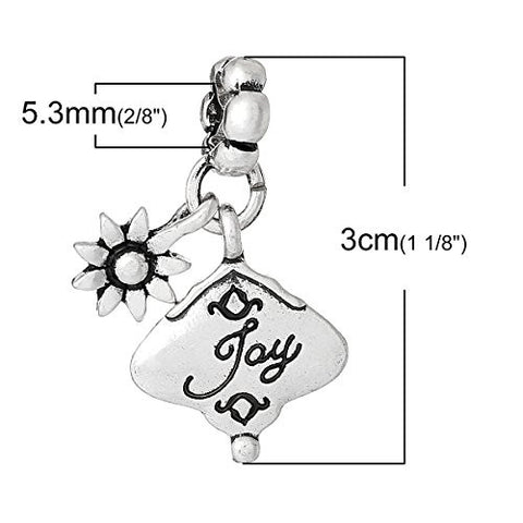 Joy charm for European Snake Chain Charm Bracelet - Sexy Sparkles Fashion Jewelry - 2